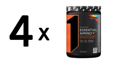 4 x Rule1 R1 Essential Amino 9 (30serv) Rainbow Candy