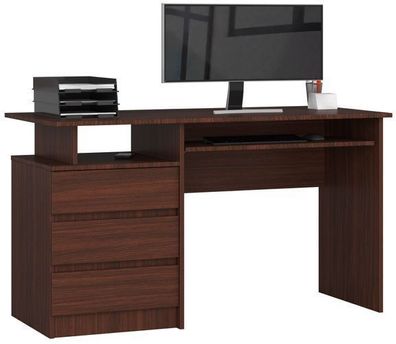 PC-Schreibtisch AKORD CLP in der Farbe Wenge B135 x H77 x T60 cm