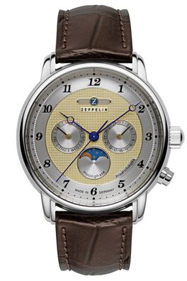 Zeppelin Herrenuhr Friedrichshafen Mondphase Goldfarben 8536-5