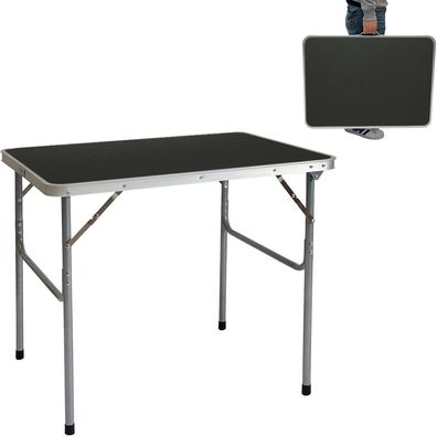 Campingtisch Aluminium Klapptisch Dunkelgrau Widerstandsfähiger MDF-Tischplatte