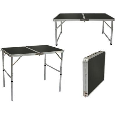 Alu Campingtisch ca. 90x60cm höhenverstellbar Reisetisch Klapptisch Kofferformat