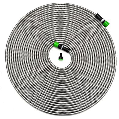 22,5 m Knickfreier Gartenschlauch Edelstahl Wasserschlauch Flex Metall Schlauch