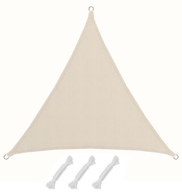UPF50+ UV Sonnensegel 2x2x2 Polyester Dreieck Wasserabweisend Garten Segel Beige