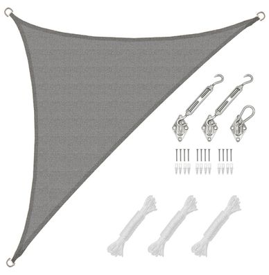 3x3x4,2 Sonnensegel Dreieckig Atmungsaktiv - Dreieck Segel mit Befestigung