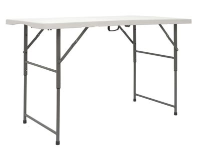 Garten Klapptisch - 120 x 60 cm Höhenverstellbar - Camping Gartentisch Klappbar