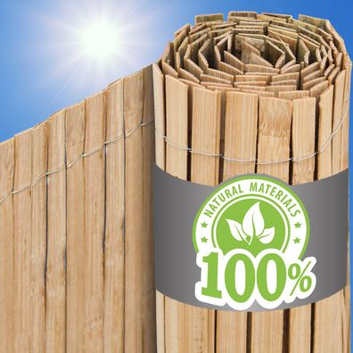 100x300 Bambus Sichtschutz Zaun Balkon Sonnenschutz Sichtschutzmatte Gartenzaun