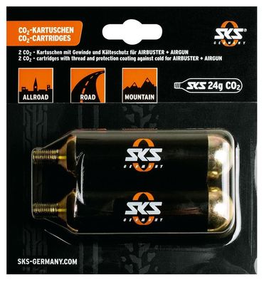 SKS Ersatzkartuschen (24g) für Airbuster + AIRGUN 2er Set