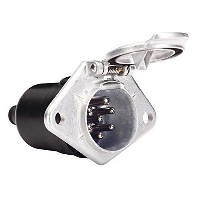 HELLA Steckdose 7-polig, 24 V, nach ISO 16 Flachsteckanschlüsse, 6,3 mm (5x