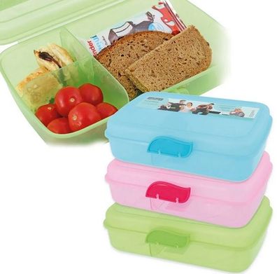 Centi Lunchbox Vorratsdose mit Trennfach Clippdeckel 21 x 16 x 7 cm 3 Fächer