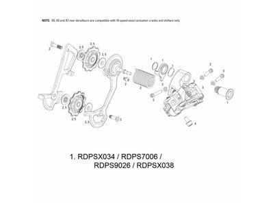 SRAM Ersatz Für Schaltwerk X0 / X9 / X7 / VIA GT (10-fach) ab Mod. 11 Schaltwerkbe