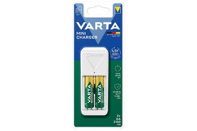 VARTA Ladegerät Mini Charger mit 2xAA 2100 mAh