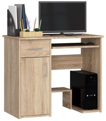 PC-Schreibtisch AKORD JAY in der Farbe Sonoma-Eiche B90 x H74 x T50 cm