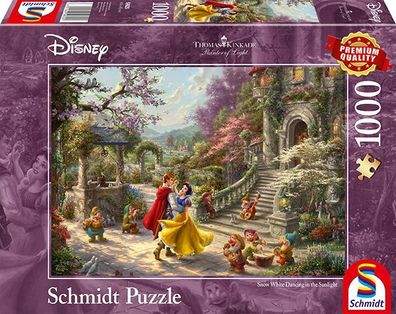 Disney Schneewittchen Tanz mit dem Prinzen 1000 Teile Puzzle Thomas Kinkade snow