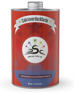 PSC-Cabrioverdeckfarbe Blau 1000ml Dose zum Nach-färben Farbauffrischung