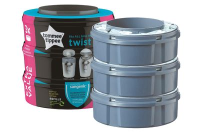 TOMMEE TIPPEE Nachfüllkassette Twist&Click + Sangenic Tec Windeleimer 3er Set