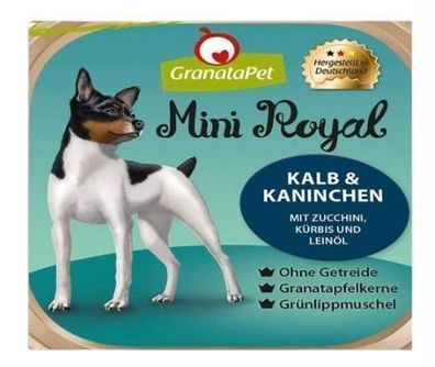 GranataPet Mini Royal Nassfutter 150g, Premium Qualität