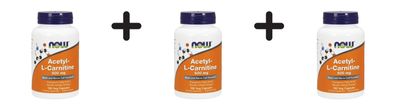 3 x Now Foods Acetyl L-Carnitine 500mg (100)