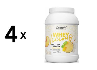 4 x OstroVit WHEYlicious (700g) Creamy Peach