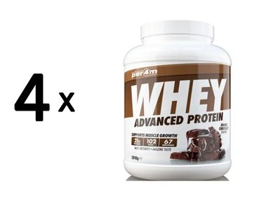 4 x Per4m Whey Advanced Protein (2010g) Double Chocolate