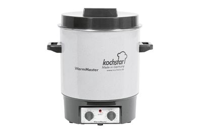 Kochstar Einkochautomat WarmMaster S mit Uhr 27 l Ø35cm steingrau/weiß