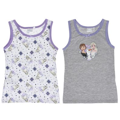 Frozen Unterhemd / Shirt 2er Pack 100% Baumwolle für Mädchen Unterwäsche