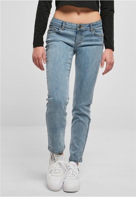 Urban Classics Damen Jeans Ladies Low Waist Straight Denim Pants