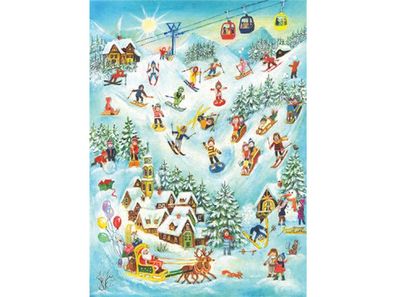 Adventkalender Skipiste 70114 35x26,5cm