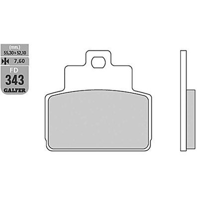 GALFER Bremsbelag "FD343" Satz G1050, Organisch Scooter