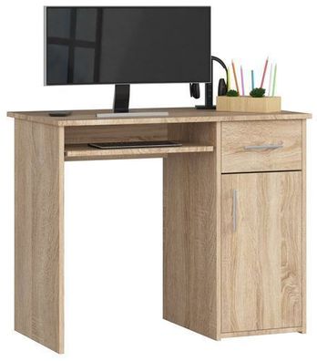 PC-Schreibtisch AKORD PIN in der Farbe Sonoma-Eiche B90 x H74 x T50 cm