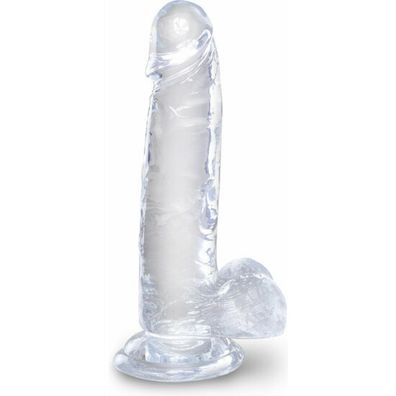 Realistischer Dildo mit Hoden 7 Klar