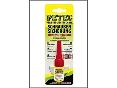 Petec Schraubensicherung hochfest rot Flasche SB-Karte