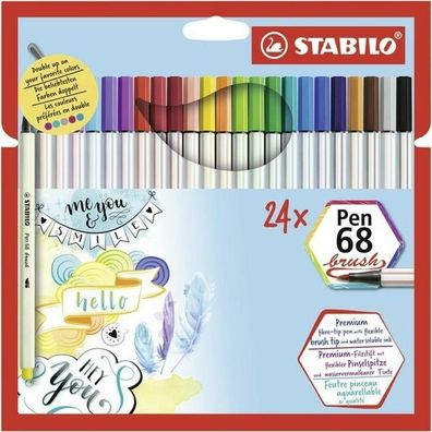 Fasermaler Pen 68 brush 24er Pappetui 5682421 Filzstift