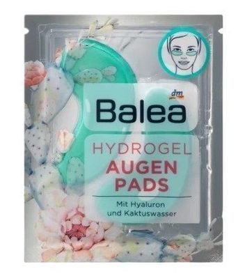 Balea Hydrogel Augenpads mit Kaktuswasser - Erfrischender Augenpflege 2er-Set (Deutsc