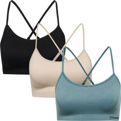 Hummel Damen Sport-BH Hmljuno 3 Pack Seamless Bra