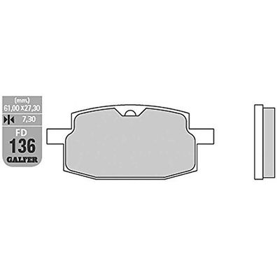 GALFER Bremsbelag "FD136" Satz G1050, Organisch Scooter