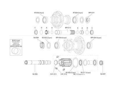 Fulcrum Laufrad Racing Quattro Carbon DB Clincher Option-Kit HH1