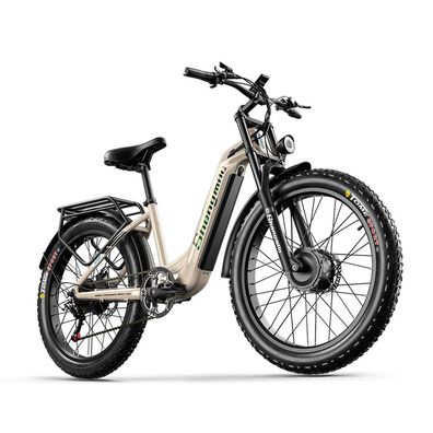 Elektrisches Mountainbike mit Doppelmotor, 2000 W, 48 V/17,5 Ah, 26 Zoll Fat Bike