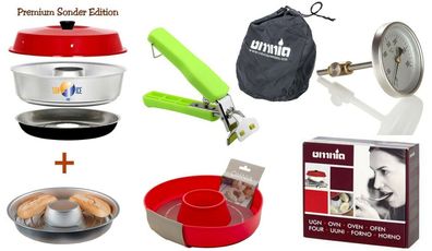 Premium Spar-Set Omnia Camping Backofen Premium Edition 8-teilig mit Thermometer