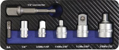 Adaptersatz 7-tlg.1/4-1/2 Zoll inkl. Maschinenadapter PROMAT