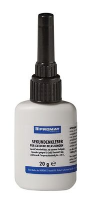 Sekundenkleber f. extreme Belastungen 20g farblos Flasche PROMAT Chemicals