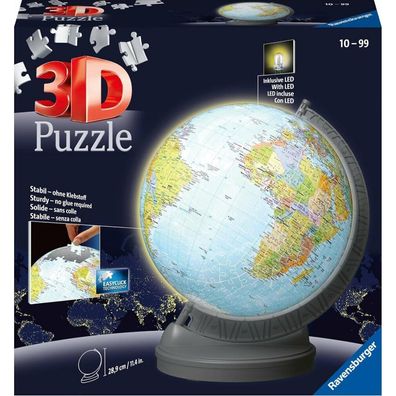 3D Puzzle Globus mit Licht