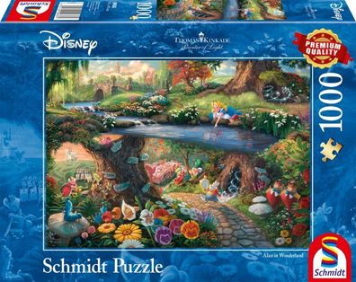 Disney Alice im Wunderland 1000 Teil Puzzle Thomas Kinkade Collection schmidt