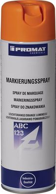 Markierungsspray leuchtorange 500 ml Spraydose PROMAT Chemicals