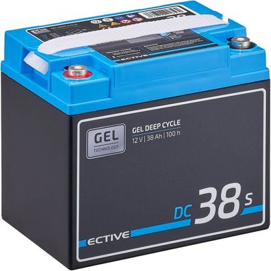 ECTIVE DC 38S GEL Deep Cycle mit LCD-Anzeige 38Ah Versorgungsbatterie