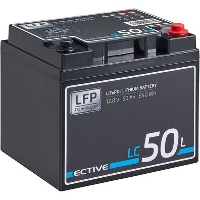 ECTIVE LC 50L 12V LiFePO4 Lithium Versorgungsbatterie 50 Ah