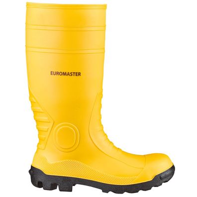 Euromaster PVC - Stiefel Eurofort, EN 345 S5 SRA, ca. 38 cm hoch, Gelb, Gr.43