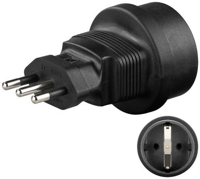 Netzadapter Italien, Schwarz