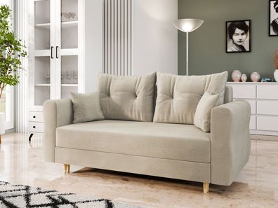 Sofa Zako 2 mit Schlaffunktion und Bettkasten Polstersofa Polstercouch Wohnzimmer