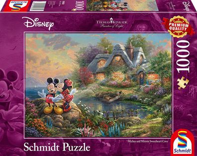 Disney Sweethearts Mickey Minnie Mouse 1000Teil Puzzle Thomas Kinkade Collection