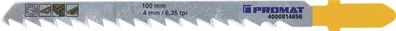 Stichsägeblatt Gesamt-L.100mm Zahnt.4mm S.1,27mm HCS 5 St./Karte PROMAT